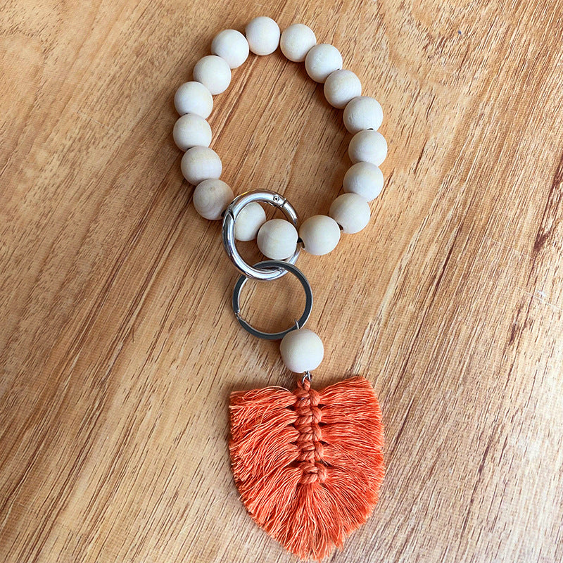 Wholesale Wooden Beads Bracelet Key Chain